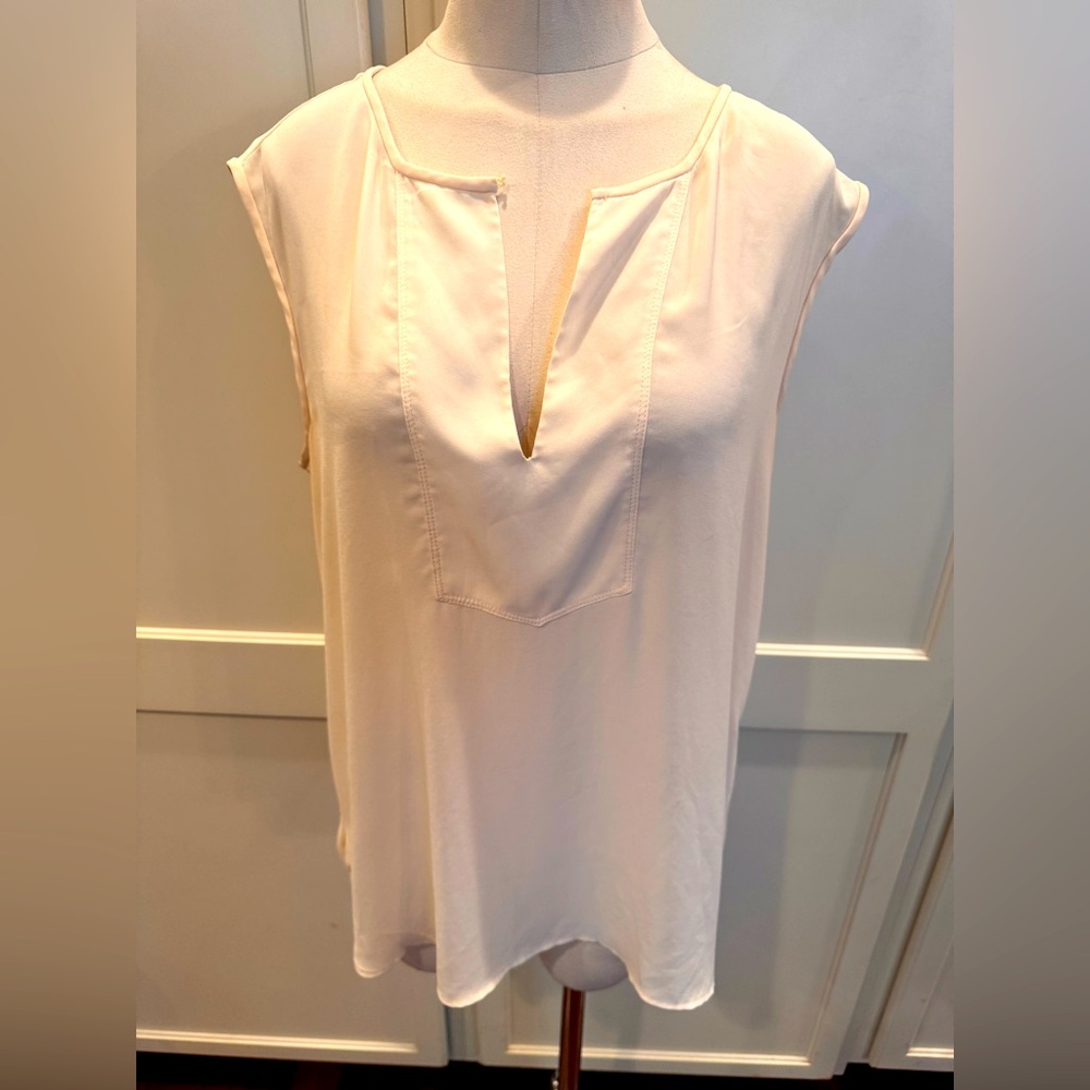 J. Crew Cream Sleeveless Blouse